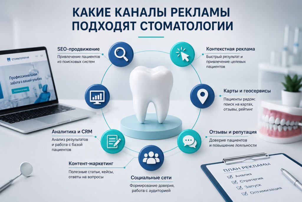 каналы для рекламы стоматологии